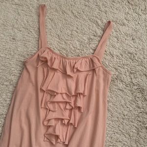 Y2K Arden B Ruffle Front Blouson Pink Tank Top